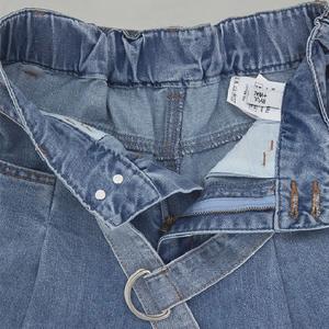 Femmes Casual Taille Haute Solide Couleur Lâche Long Denim Jeans Pantalon - Product Image 2