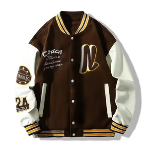 Chaqueta Letterman de alta calidad para hombre, de lona, ligera, transpirable, ajustada, de talla grande, ropa deportiva universitaria - Product Image 4
