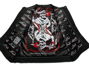 Gilet en cuir de moto pour hommes d'usine OEM fabriqué avec du vrai cuir de vache Logo personnalisé Marque de marque Private Label Supply - Product Image 4