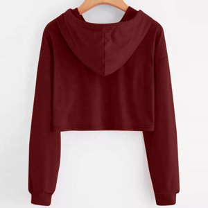 Sudadera Corta de Moda, MOQ Bajo, Lisa, Moderna, Popular, para Mujer - Product Image 5