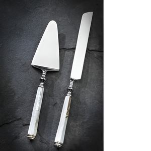 ที่เสิร์ฟเค้กโลหะทำมือมีดเค้กงานออกแบบทำด้วยมือมีดตัดเค้กโลหะ - Product Image 1