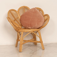 Chaise bébé en rotin en forme de paon fleuri, meubles pour enfants et poupées, prix bas, chaises pour enfants