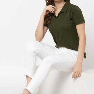Camisas Polo Personalizadas para Mujer, Impresión de Logotipo Personalizado, Manga Corta, de Alta Calidad, Transpirables, Estilo Casual, Camisa Polo de Punto para Mujer - Product Image 4