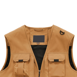 Chaleco Cargo de Lona con Diseño Personalizado y Elegante, Ropa de Exterior Transpirable, Sin Mangas, con Múltiples Bolsillos, Secado Rápido, Estilo Urbano - Product Image 6