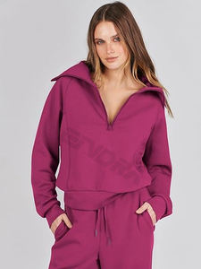 Conjunto a juego de 2 piezas Sweat Lounge para mujer al por mayor-Sudadera y pantalones de chándal de gran tamaño - Product Image 5