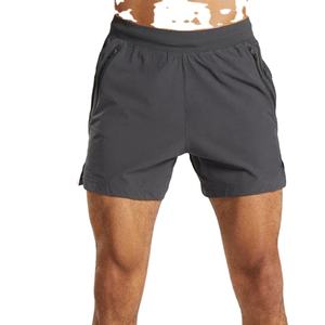 Pantalones cortos de gimnasio para correr para hombre, pantalones cortos de malla de poliéster para entrenamiento de peso pesado, pantalones cortos lisos con cordón - Product Image 1