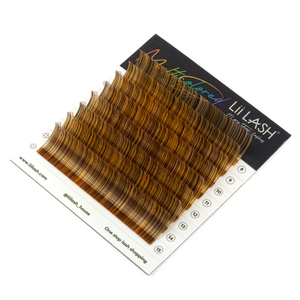 Plateaux de cils classiques, extensions de cils individuelles de haute qualité en PBT, fournitures de cils en gros, multicolores, faciles à éventailer - Product Image 2