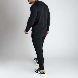 Custom Unisex Tracksuit Pullover Blank Plain Sweat suit Baggy <b>Oversized</b> <b>Hoodie</b> and Sweat Pants Set Sweat Suits Men - Product Image 5