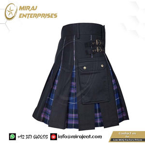 Kilts utilitaires écossais de qualité supérieure en viscose pour hommes, kilt utilitaire plissé, tartan traditionnel, kilt pour hommes - Product Image 3
