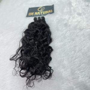 Extensiones de cabello Remy indio crudo sin procesar para niñas y mujeres Paquete de cabello rizado de un solo donante - Product Image 1