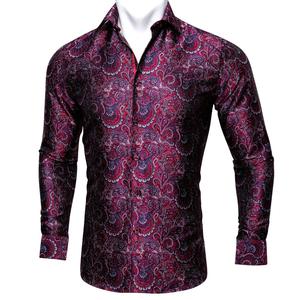 Premium Quality Color Luxury <b>Gold</b> Foil Anti-Pilling Cotton Men Slim Fit Long Sleeve Casual <b>Shirt</b> Button Wholesale ODM - Product Image 1