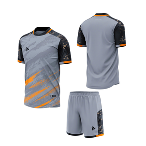 Maillot de football unisexe personnalisable de haute qualité, uniforme d'équipe, 100% polyester, séchage rapide, tissu aéré écologique, motif dégradé - Product Image 5