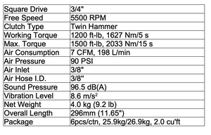 <b>Pneumatic</b> Impact <b>Wrench</b> - Product Image 2