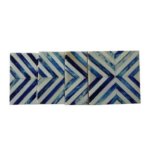 Posavasos con incrustaciones de hueso de estilo lujoso Posavasos de resina con incrustaciones de hueso para cocina y mesa Posavasos de la mejor calidad Posavasos para el hogar y la cocina - Product Image 4