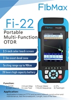 FibMax Fi-22 OTDR portable multifonction, écran tactile 3,5 pouces, testeur de fibre optique, portée 90 km