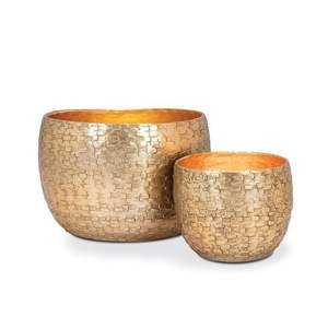 Vases à fleurs en aluminium plaqué or au design moderne, personnalisables, de qualité supérieure, pour la décoration de table de mariage ou de Noël, avec logo personnalisé. - Product Image 2