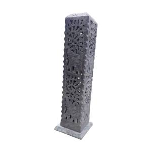 Quemador de incienso tallado de esteatita hecho a mano exclusivo a precio de fábrica y soporte de palo con forma de torre para regalo - Product Image 3