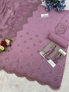 Oferta Especial para el Mes de Eid: Último Diseño en Salwar Kameez Tradicional de Tela Pura y Ligera / Traje Salwar Kameez de Moda al por Mayor - Product Image 5