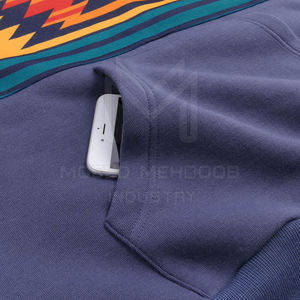 เสื้อมีฮู้ดแบบสวมหัวของผู้ชายผ้าฝ้ายโพลีเอสเตอร์ขนแกะสีพื้นปกขนสัตว์สำหรับฤดูหนาว - Product Image 5