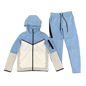 Personalizado Nueva llegada Chándal Fútbol Hombres Chándales Logo Tech Fleece Zip Plain Jogging Hombres Chándal Hombres Sudaderas con capucha - Product Image 2