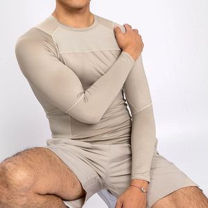 T-shirt de compression pour homme à coupe ample, manches courtes, entraînement personnalisé, 100% coton peigné, sport, gym - Product Image 3