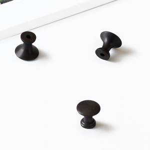 Classic Zinc Alloy Cabinet Knob Drawer Pull Contemporary <b>Black</b> Finish Durable Easy Installation Bedroom Living Room <b>Kitchen</b> Room - Product Image 3