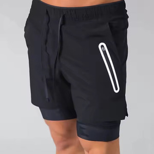 Pantalones Cortos Deportivos Casuales para Hombre, 100% Poliéster, Ecológicos, 2 en 1, con Cordón, Transpirables, Resistentes al Viento, de Secado Rápido, Anti-UV - Product Image 4