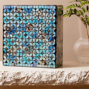 Handmade <b>Large</b> Adult Mosaic Glass Cremation <b>Urn</b> Unique Artwork With Individual Tiles Applied by Hand for Funerals - Product Image 1