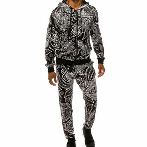 Chándales para hombre de ropa de calle, diseño impreso por sublimación multicolor, chándales de algodón 100 por ciento de Pakistán - Product Image 3