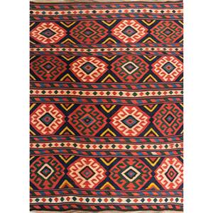 Tapis géométrique en jute bleu Nayaab, grand format 9x12, rectangulaire, pour entrée, couloir ou bureau - Paem-1205 - Product Image 1