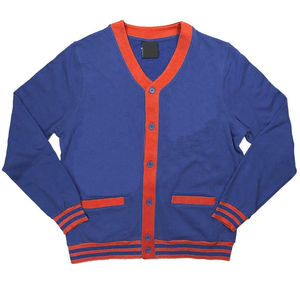 Custom Unisex <b>Cardigan</b> Sweater For 100% Cotton Breathable V-neck <b>Oversized</b> Drop Shoulder Thick Quick Dry Anti-Wrinkle Sweater - Product Image 3