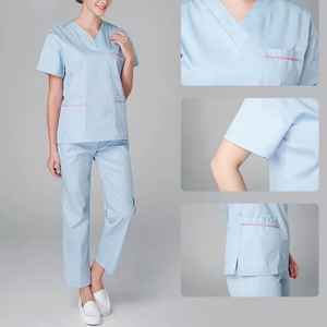 Uniformes Médicos de Moda, Elásticos, al por Mayor, de Manga Corta, Tejidos de Punto, Lavables, de Tela Suave, Conjuntos de Uniformes Médicos para Mujer - Product Image 4