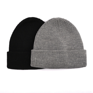 Personalizado de alta calidad de moda nueva llegada de lana de invierno hombres sombreros de punto de invierno cálido mujeres y hombres de color sólido Beanie para hombres - Product Image 4