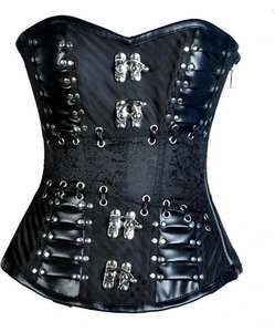 OEM ODM Gothic เทรนเนอร์เอวด้านหน้า Bust clasp ปิดกว่า bustier เหล็กสปริง boned shapers laces ปิดด้านหลัง - Product Image 1