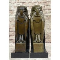 Serre-livres en métal hibou en laiton AK dans des supports de haute qualité finis antiques ensemble de 2 pour la décoration intérieure/décor de bibliothèque