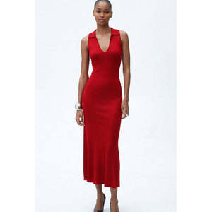 Vestido Largo Ajustado de Punto sin Mangas con Cuello en V para Mujer, Modelo 32823, de Jane's, para Eventos Nocturnos Elegantes - Product Image 4