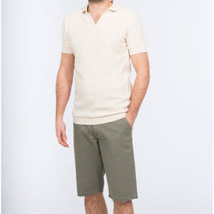 Transpirable personalizado para Polos Patrón sólido Algodón Liso teñido con manga corta y logotipo 2025 Polos personalizados coloridos - Product Image 5