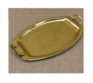 ถาดเสิร์ฟโลหะสไตล์วินเทจสำหรับตกแต่งบ้านโรงแรมร้านอาหาร - Product Image 1