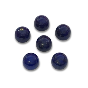 Cabochons ronds en Lapis Lazuli - Pierres précieuses calibrées bleues et violettes - Product Image 2