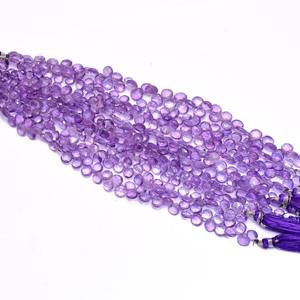 AAA + amatista Natural 6mm-8mm corazón Briolette piedra preciosa facetada amatista brasileña cuentas de piedras preciosas semipreciosas para la fabricación de joyas - Product Image 4