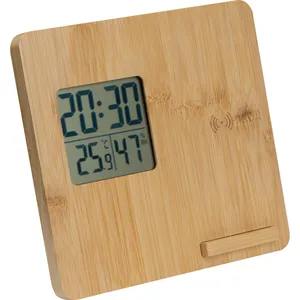 Stazione Meteo BRUNO in Bambù, Orologi da Tavolo e Scrivania Personalizzati - Product Image 3