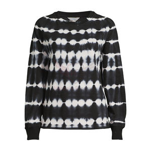 Sudadera con capucha informal para mujer 100% algodón francés Terry Cloth Tie Dye estampado de talla grande sudadera para invierno - Product Image 1