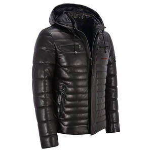 Premium Quality 100% Original Stand Waterproof Windproof Breathable Casual Winter Leather <b>Jacket</b> for Men Hot Sale Wholesale OEM - Product Image 2
