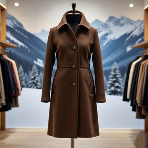 Abrigo de lana de punto transpirable para hombre, abrigos informales de manga larga con cuello vuelto, abrigo de lana transpirable para invierno 100% para hombre - Product Image 3