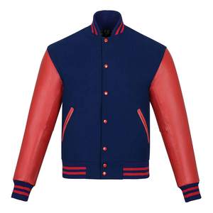 Veste universitaire sur mesure unisexe hiver chaud manches longues High Street pour hommes Logo avant 100% laine - Product Image 1