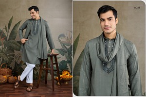 กระจกจริงพิมพ์ลายไหม kurtas กับ dupatta สำหรับปาร์ตี้ทางการอินเดียและปากีสถานเลือกสำหรับสวมใส่ทางการหรูหรา - Product Image 5