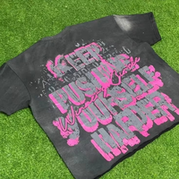 Precio al por mayor Ropa casual para hombre Camiseta de algodón de gran tamaño Nuevo lanzamiento con impresión digital