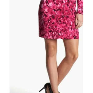 Vestido Tubo con Estampado Floral para Mujer Michael Kors, Color Rosa Tedo, Talla Mediana, con Volantes, Cintura Imperio, Logotipo Personalizable, para Uso Diario - Product Image 3