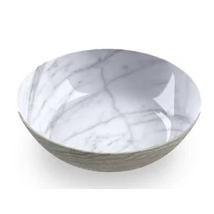 Bol de service moderne de luxe écologique, design américain, bol en marbre italien, bol décoratif pour table, hôtel, restaurant - Product Image 2