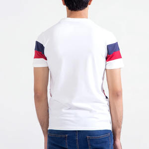 Camiseta con diseño de panel, nueva camiseta de ajuste Regular de mezcla de secado rápido transpirable para hombre, stock de verano al por mayor - Product Image 3